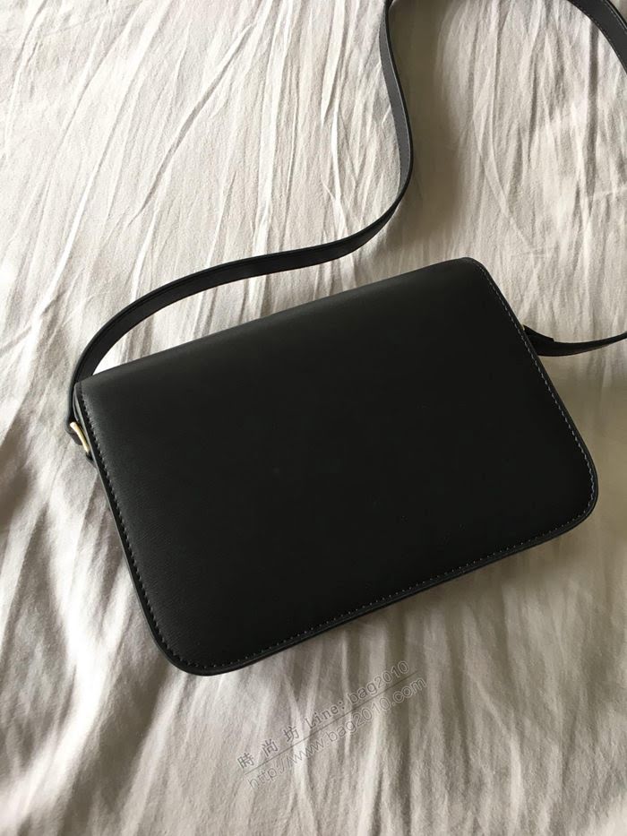 CELINE女包 byhedi新品系列 box皮女單肩包 倒雙C字蝴蝶黃銅鎖扣 賽琳斜挎包  sl2069